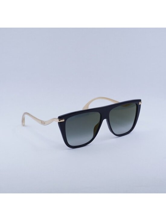 Jimmy Choo SUVI/S 807/FQ Sunglasses Black Aviator Frame, Grey Lenses main image 5
